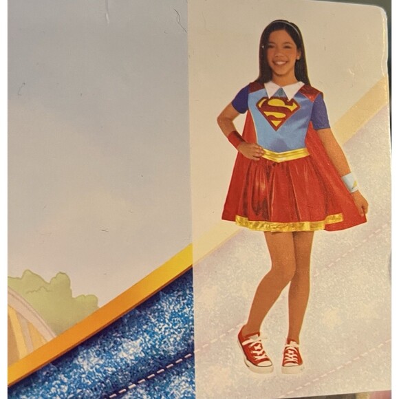 DC Super Hero Girls Costume Medium 8 10 Kids Child Superhero Girl NEW NWT - Picture 2 of 3